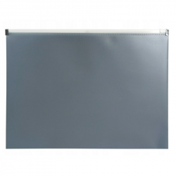 Zipper bag A4, grey color