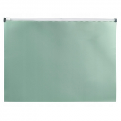 Zipper bag A4, pastel green color