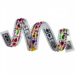 Self-adhesive decoration ribbon with various colored rhinestones CENTRUM