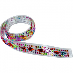 Self-adhesive decoration ribbon with various colored rhinestones CENTRUM