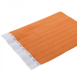 Paper bracelet WRISTVEK, orange, COOL 1 pc.