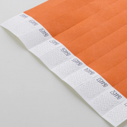 Paper bracelet WRISTVEK, orange, COOL 1 pc.