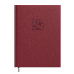 Business diary - calendar KANCLERIS DAY 2026, 140x190mm, burgundy color