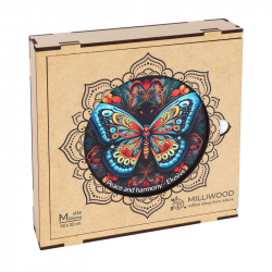 Wooden puzzle MILLIWOOD, butterfly, 206 pieces