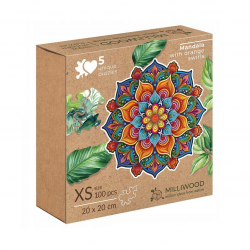 Medinė dėlionė MILLIWOOD, mandala, 100 detalių