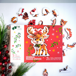 Wooden puzzle MILLIWOOD, fawn, 50 pieces