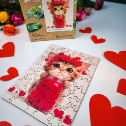 Wooden puzzle MILLIWOOD, kitty, 50 pieces