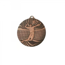 Medal volleyball 50mm MMC41050 bronze color