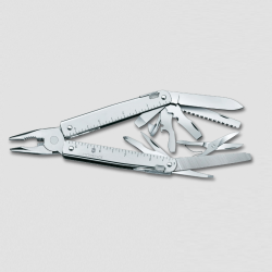 Multi-tool VICTORINOX X, in a leather case, silver color