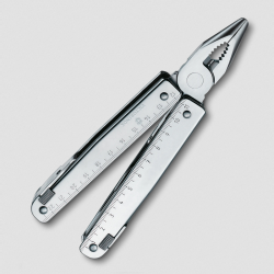 Multi-tool VICTORINOX X, in a leather case, silver color