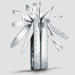 Multi-tool VICTORINOX X, in a leather case, silver color