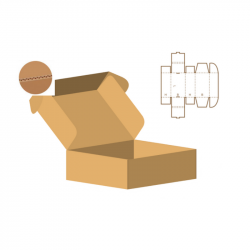 Quick-assembly box, 300x165x45mm, brown