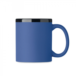 Ceramic mug with rubberized surface RUBY 300ml, suitable for engraving