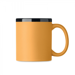 Ceramic mug with rubberized surface RUBY 300ml, suitable for engraving
