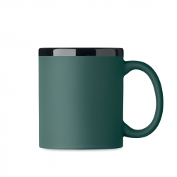 Ceramic mug with rubberized surface RUBY 300ml, suitable for engraving