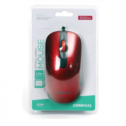 Mouse OMEGA OM0520, red