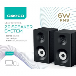 Computer speakers OMEGA OG2086 2.0 6W, USB, 3.5 mm, black