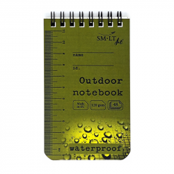 Outdoor spiral notebook top-bound SMLT A7, 48 sheets, squared, pack of 5