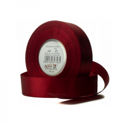 Gift ribbon ALIGA 12mmx32m, burgundy color