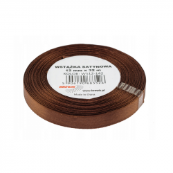 Gift ribbon ALIGA 12mmx32m, brown color