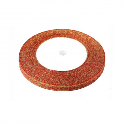 Gift ribbon ALIGA 12mmx32m, bronze color