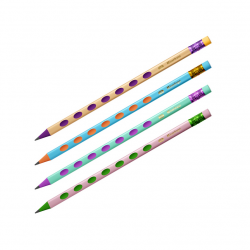 Plastic pencil with eraser BERLINGO ERGO HB various colors