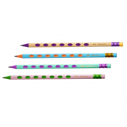Plastic pencil with eraser BERLINGO ERGO HB various colors