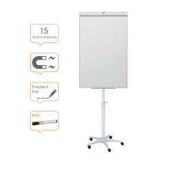 Mobile magnetic easel with wheels NOBO