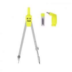 MILAN compass with adapter for special marker + 2 leads, neon yellow/black color