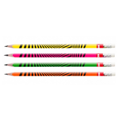 Pencil with eraser GRAFITOS NEON KORES HB sharpened