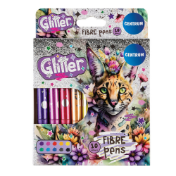 Glitter felt-tip pens CENTRUM, 10 colors
