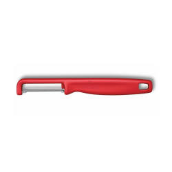 Serrated peeler with plastic handle VICTORINOX, red color