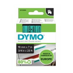 Strip DYMO D1 19mmx7m black/green