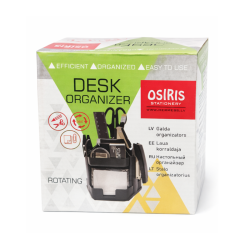 Desk organizer with 17 stationery items, HERMESS black