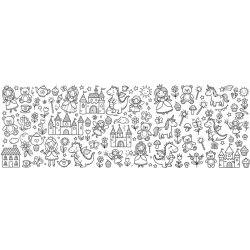 Educational coloring poster for children "Fairy Tale"