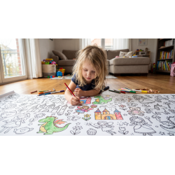 Edukacinis spalvinimo plakatas vaikams „Pasaka“, 300cm