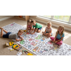 Educational coloring poster for children "Fairy Tale"