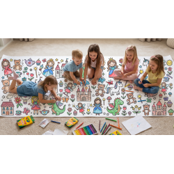 Educational coloring poster for children "Fairy Tale"