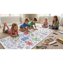 Educational coloring poster for children "Fairy Tale"