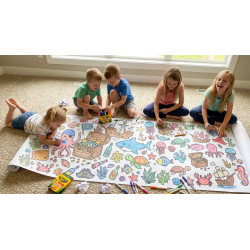 Educational coloring poster for children "Treasures"