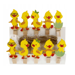 Wooden clips for decoration Easter 10pcs.