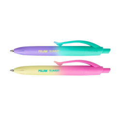Ballpoint pen MILAN P1 MINI SUNSET 10 cm barrel, 1mm line, blue ink, pack of 24