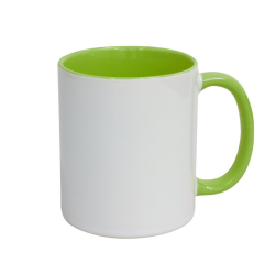 Mug ETI 330 ml white/light green, sublimation
