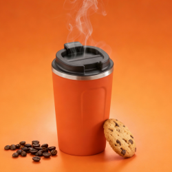 Thermal mug NORDIC 350ml, orange color