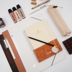 Pencil Case S size, vintage BRUNNEN, beige