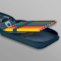Pencil case filled 1 compartment BRUNNEN, blue