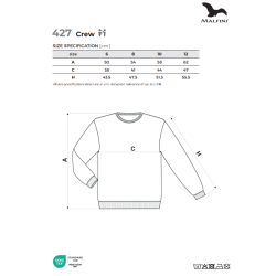 Children's sweatshirt various colors, MALFINI CREW