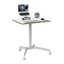 Compact adjustable desk LEITZ ERGO 80x60, white