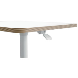 Compact adjustable desk LEITZ ERGO 80x60, white