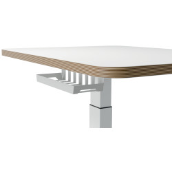 Compact adjustable electric desk LEITZ ERGO 80x60, white